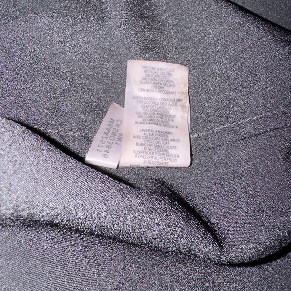 Calvin Klein Black Floral Chiffon Tunic Top women’s Size Medium - Picture 7 of 9